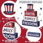 4 Pcs Patriotic Table Decor for Independence Day