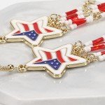 Patriotic Red, White & Blue Star Earrings
