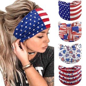 Set of 4 Patriotic 4th of July Headbands