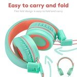 Foldable Kids Headphones with 3.5mm Jack - Mint