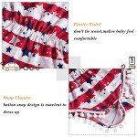 Cute Infant Girls' Patriotic July Romper Outfit