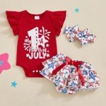 Baby Girl's 1st Fourth of July Outfit
