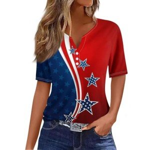 Patriotic Women's 4th of July Top