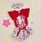 Baby Girl's 1st Fourth of July Outfit