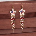Patriotic Red, White & Blue Star Earrings