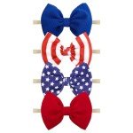 4th of July Baby Headbands - 4 Pack