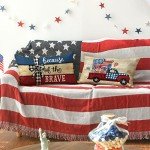Patriotic Buffalo Plaid Throw Pillow Covers Set