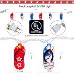 Patriotic Flip Flop String Lights for Celebrations
