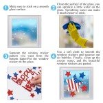 Glittery Patriotic Star Window Clings - 4 Sheets