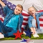 Independence Day Wooden Star Blocks – 3 Pack