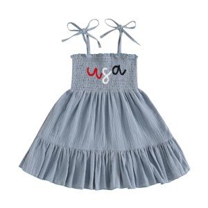 USA Flag Dress for Toddler Girls 4th of July