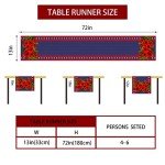 Patriotic Red Poppies Table Runner - 13x72 Inch