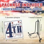 4th of July Fireworks Wooden Plaque Sign