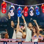 Patriotic Flip Flop String Lights for Celebrations