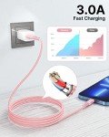 Pink iPhone Charger 6ft USB A to Lightning, 2-Pack