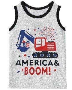 Patriotic 4th of July Tank for Toddler Boys