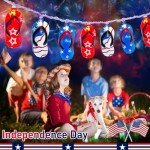 Patriotic Flip Flop String Lights for Celebrations
