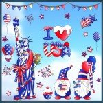 Patriotic 4th of July Window Clings - Removable Stickers