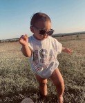 4th of July Baby Outfit - Retro USA Romper