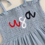 USA Flag Dress for Toddler Girls 4th of July