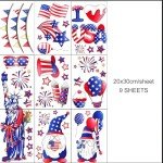 Patriotic 4th of July Window Clings - Removable Stickers