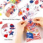180 Pack Patriotic Candy Treat Bags with Ties