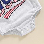 4th of July Baby Outfit - Retro USA Romper