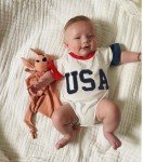 Fourth of July Baby Romper - USA Design