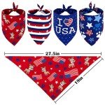 American Flag Bandanas for Dogs and Cats - 4 Pack