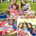 180 Pack Patriotic Candy Treat Bags with Ties