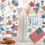 Patriotic Star Window Clings for 4th of July
