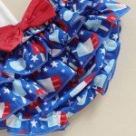 Cute Baby Girl's 4th of July Romper Outfit
