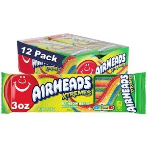 Rainbow Berry Airheads Xtremes Candy Belts, 12 Pack