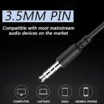 2-Pack Wired Earbuds with Microphone - Black & White