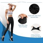 Black High Waisted Leggings with Pockets for Women