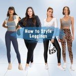 Black High Waisted Leggings with Pockets for Women
