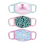 Unicorn Design Face Masks for Kids - 3 Pack