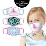 Unicorn Design Face Masks for Kids - 3 Pack