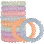 10-Pack Spiral Hair Ties - Stylish & Damage-Free