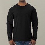 Comfortable Black Long Sleeve Tee for Men