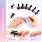 30PCS Gel Nail Polish Set - Classic Colors & Coats