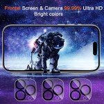 3 Pack Privacy Screen Protectors for iPhone 14 Pro Max