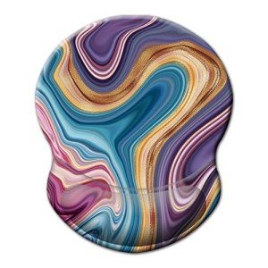 Colorful Marble Ergonomic Mouse Pad with Wrist Support