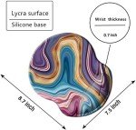 Colorful Marble Ergonomic Mouse Pad with Wrist Support