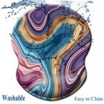 Colorful Marble Ergonomic Mouse Pad with Wrist Support