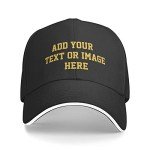 Personalized Adjustable Black Baseball Caps for Everyone