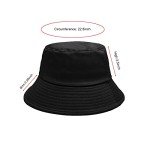 Black Cotton Bucket Hat for Summer Fun