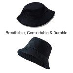 Black Cotton Bucket Hat for Summer Fun