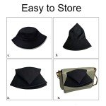 Black Cotton Bucket Hat for Summer Fun