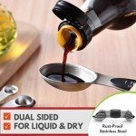 Magnetic Stainless Steel Measuring Spoons Set of 8